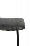 BARSTOOL LEATHER GREY STITCHED - CHAIRS, STOOLS